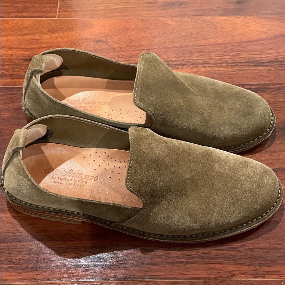 Astorflex Patnoflex Men's Travel Loafers Olive Suede Slip-On Loafers Size 43/10